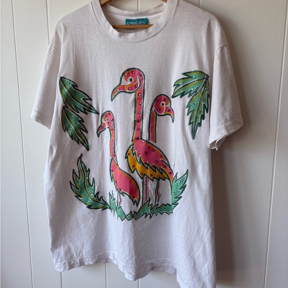 Coral Bay Flamingo Graphic T-Shirt | Size XL - Picture 1 of 5